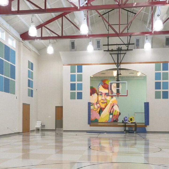 Home of the Innocents indoor basketball goals